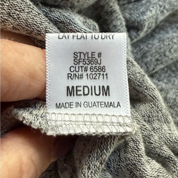 Gibson, Super Soft Knotted Front Pullover, scoop neck, Size M - Picture 4 of 5